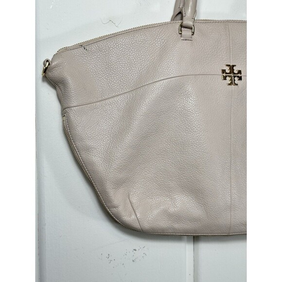 Tory Burch Purse Ivy Slouchy Satchel Bedrock Leather Expandable Bag -Miss STRAP - Picture 6 of 16